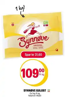 Coop Extra Synnøve gulost tilbud