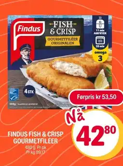 Coop Extra Findus Fish & crisp gourmetfiléer tilbud