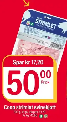 Coop Extra Coop strimlet svinekjøtt tilbud