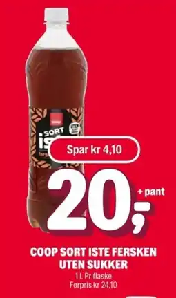 Coop Extra Coop Sort iste fersken uten sukker tilbud