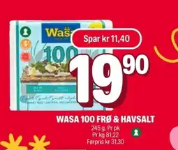 Coop Extra Wasa 100 frø & havsalt tilbud