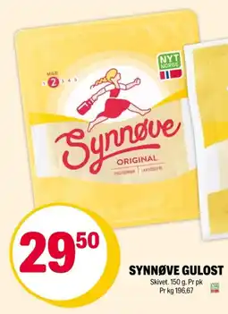 Coop Extra Synnøve gulost tilbud