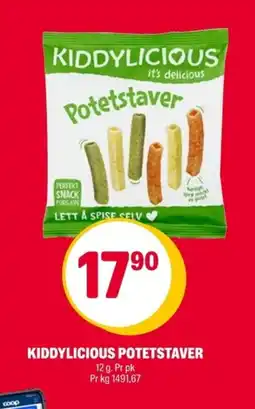 Coop Extra Kiddylicious Potetstaver tilbud