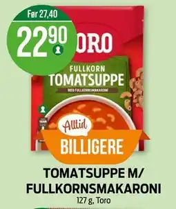 Kiwi TOMATSUPPE M/ FULLKORNSMAKARONI tilbud