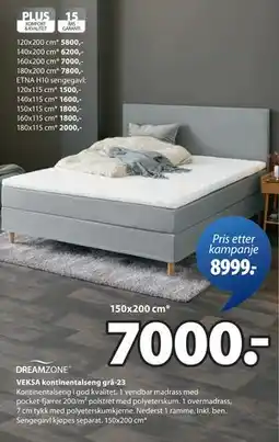 JYSK VEKSA kontinentalseng grå-23 tilbud