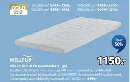 JYSK WELLPUR GULEN overmadrass - grå tilbud