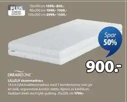 JYSK LILLELV skummadrass tilbud