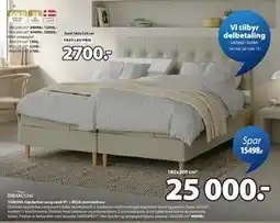 JYSK TONDRA regulerbar seng sand-91 + RESA overmadrass tilbud