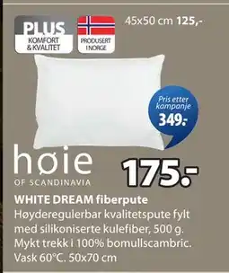 JYSK WHITE DREAM fiberpute tilbud