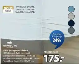 JYSK JETTE jerseystretchlaken tilbud