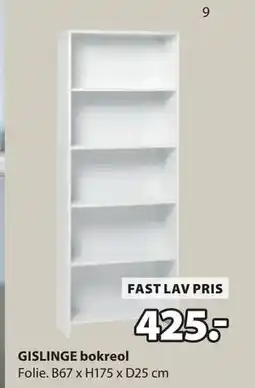 JYSK GISLINGE bokreol tilbud