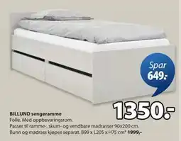 JYSK BILLUND sengeramme tilbud