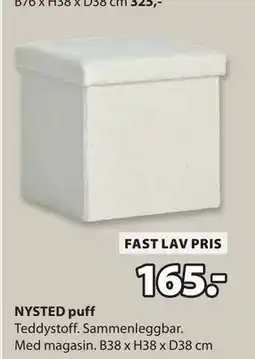 JYSK NYSTED puff tilbud