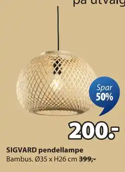JYSK SIGVARD pendellampe tilbud