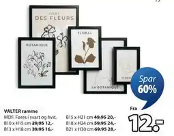 JYSK VALTER ramme tilbud