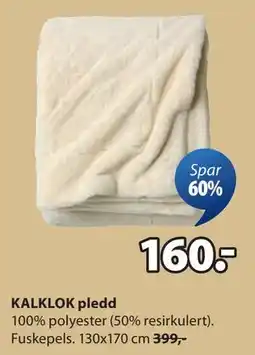 JYSK KALKLOK pledd tilbud