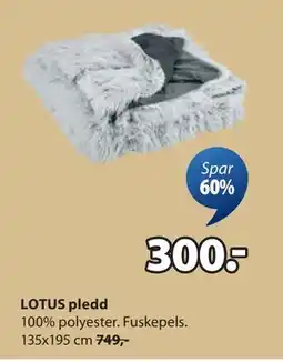 JYSK LOTUS pledd tilbud