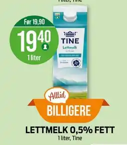 Kiwi LETTMELK 0,5% FETT tilbud