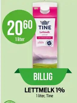 Kiwi LETTMELK 1% tilbud