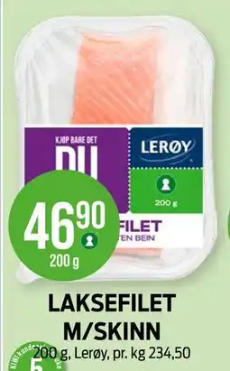Kiwi LAKSEFILET M/SKINN tilbud