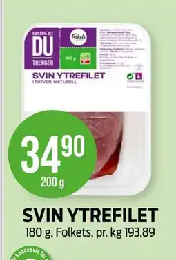 Kiwi SVIN YTREFILET tilbud