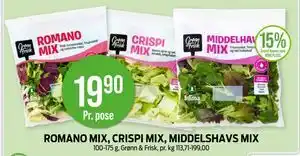 Kiwi ROMANO MIX, CRISPI MIX, MIDDELSHAVS MIX tilbud