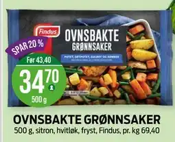 Kiwi OVNSBAKTE GRØNNSAKER tilbud