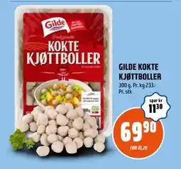 Coop Obs GILDE KOKTE KJØTTBOLLER tilbud