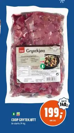 Coop Obs COOP GRYTEKJØTT tilbud