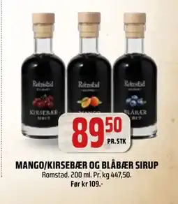 Coop Obs MANGO/KIRSEBÆR OG BLÅBÆR SIRUP tilbud