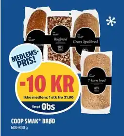 Coop Obs COOP SMAK BRØD tilbud