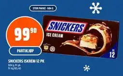 Coop Obs SNICKERS ISKREM 12 PK tilbud