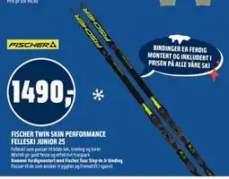 Coop Obs FISCHER TWIN SKIN PERFORMANCE FELLESKI JUNIOR 25 tilbud