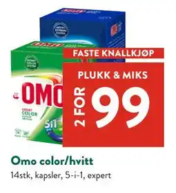 Jacobs Omo color/hvitt tilbud