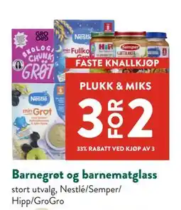 Jacobs Barnegrøt og barnematglass tilbud