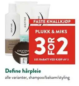 Jacobs Define hårpleie tilbud