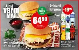 Spar Biffburger/kyllingburger tilbud