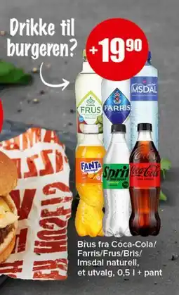 Spar Brus fra Coca-Cola/ Farris/Frus/Bris/ Imsdal naturell tilbud