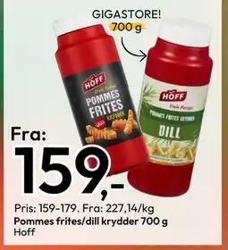 Gigaboks Pommes frites/dill krydder 700 g tilbud