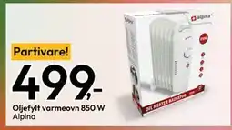Gigaboks Oljefylt varmeovn 850 W tilbud