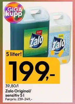 Gigaboks Zalo Original/ sensitiv 5 l tilbud