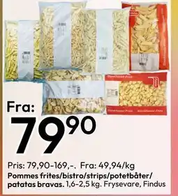 Gigaboks Pommes frites/bistro/strips/potetbåter/ patatas bravas tilbud