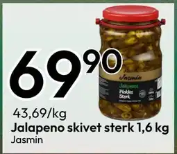 Gigaboks Jalapeno skivet sterk 1,6 kg tilbud
