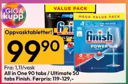 Gigaboks All in One 90 tabs / Ultimate 50 tabs Finish tilbud