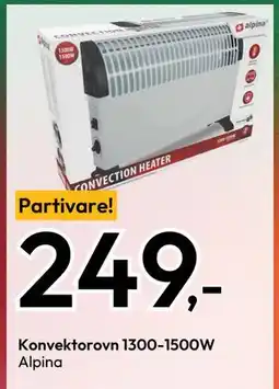 Gigaboks Konvektorovn 1300-1500W tilbud