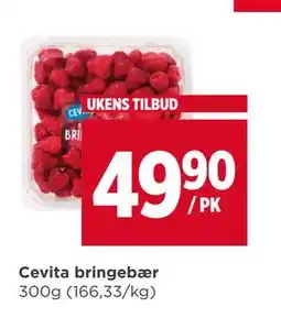 Meny Cevita bringebær tilbud