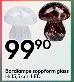 Gigaboks Bordlampe soppform glass tilbud