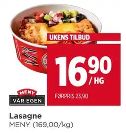 Meny Lasagne tilbud