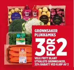 Meny GRØNNSAKER PLUKK&MIKS tilbud
