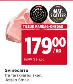 Meny Svinecarre tilbud